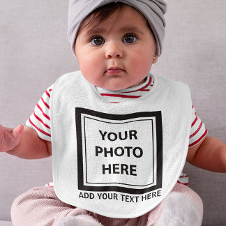 Upload Picture Photo & Add Text – Customize Baby Bib