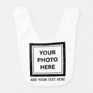 Upload Picture Photo & Add Text – Customize Baby Bib