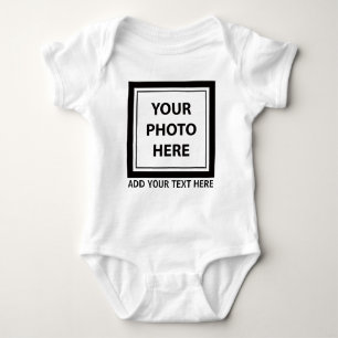 Upload Picture Photo & Add Text – Customize Baby Bodysuit