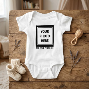 Upload Picture Photo & Add Text – Customize Baby Bodysuit