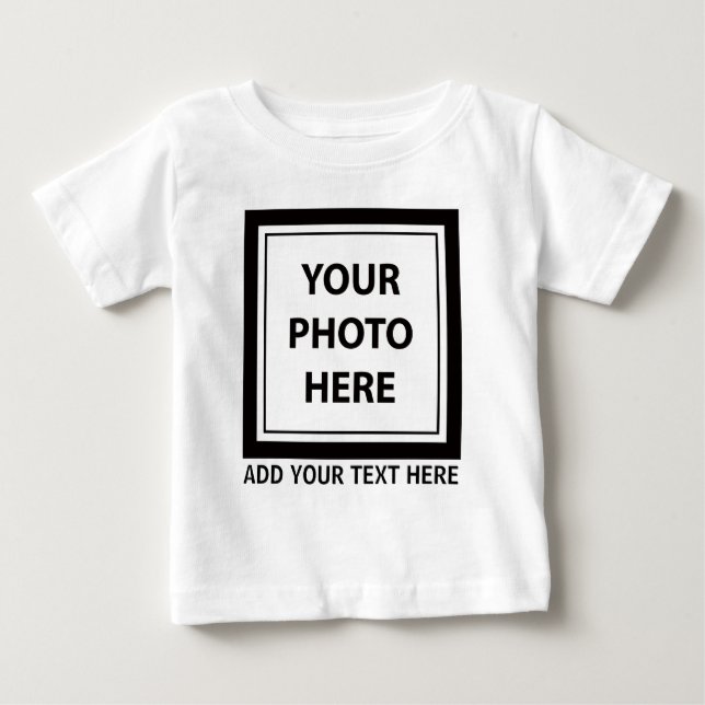 Upload Picture Photo & Add Text – Customize Baby T-Shirt (Front)
