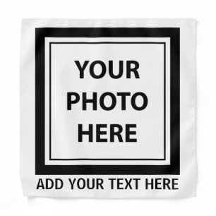 Upload Picture Photo & Add Text – Customize Bandana