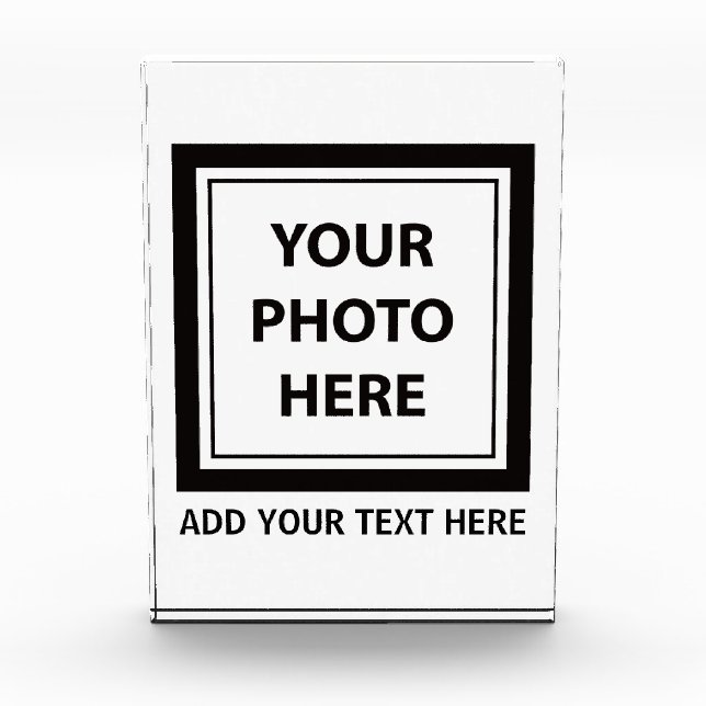 Upload Picture Photo & Add Text – Customize Block (Front)