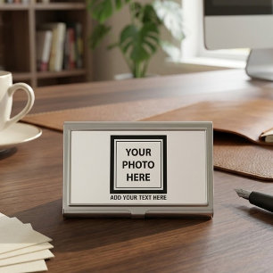 Upload Picture Photo & Add Text – Customize Business Card Case