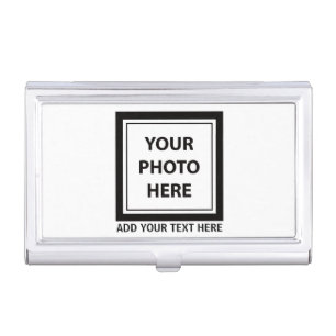 Upload Picture Photo & Add Text – Customize Business Card Case
