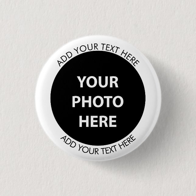 Upload Picture Photo & Add Text – Customize Button (Front)