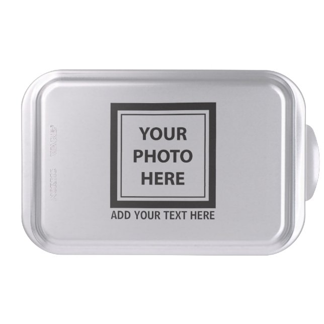 Upload Picture Photo & Add Text – Customize Cake Pan (Front)
