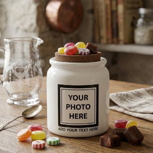 Upload Picture Photo & Add Text – Customize Candy Jar