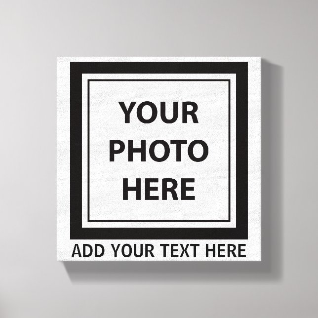 Upload Picture Photo & Add Text – Customize Canvas Print (Front)