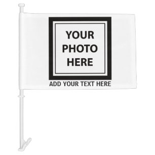 Upload Picture Photo & Add Text – Customize Car Flag