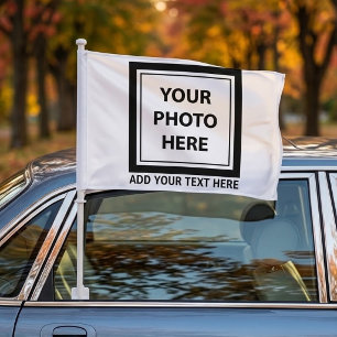 Upload Picture Photo & Add Text – Customize Car Flag