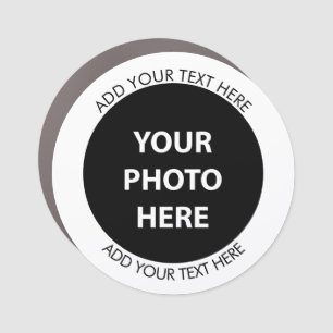 Upload Picture Photo & Add Text – Customize Car Magnet