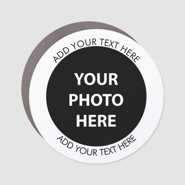 Upload Picture Photo & Add Text – Customize Car Magnet (Front)