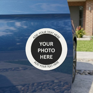 Upload Picture Photo & Add Text – Customize Car Magnet