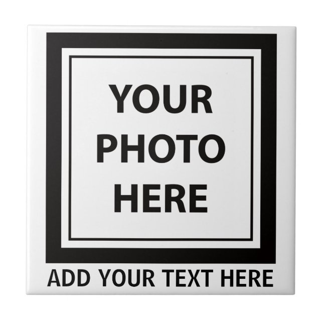 Upload Picture Photo & Add Text – Customize Ceramic Tile (Front)