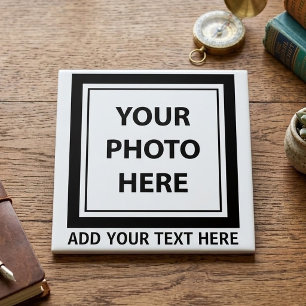 Upload Picture Photo & Add Text – Customize Ceramic Tile