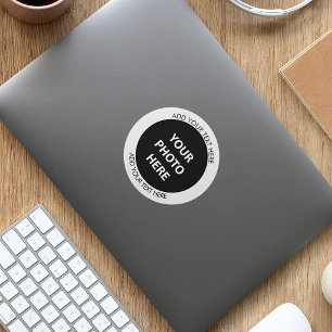 Upload Picture Photo & Add Text – Customize Classic Round Sticker