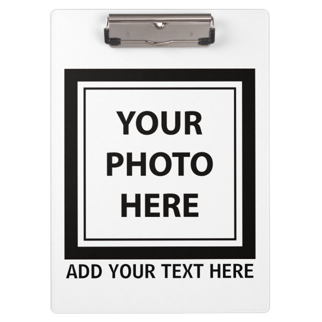 Upload Picture Photo & Add Text – Customize Clipboard (Front)