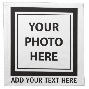 Upload Picture Photo & Add Text – Customize Cloth Napkin