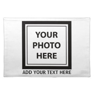 Upload Picture Photo & Add Text – Customize Cloth Placemat