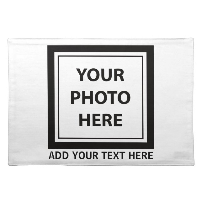 Upload Picture Photo & Add Text – Customize Cloth Placemat (Front)