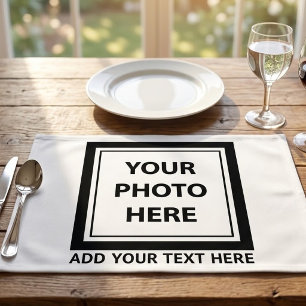 Upload Picture Photo & Add Text – Customize Cloth Placemat