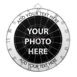Upload Picture Photo & Add Text – Customize Dart Board