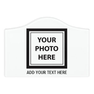 Upload Picture Photo & Add Text – Customize Door Sign