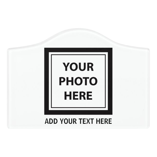Upload Picture Photo & Add Text – Customize Door Sign (Small Crest Front)