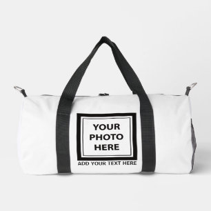 Upload Picture Photo & Add Text – Customize Duffle Bag