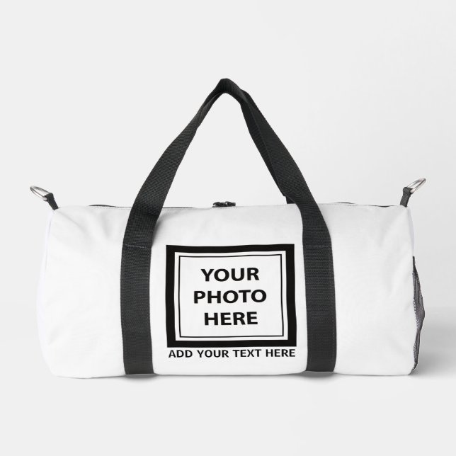 Upload Picture Photo & Add Text – Customize Duffle Bag (Front)