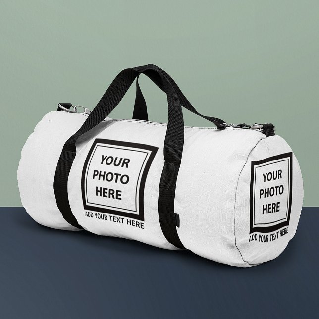 Upload Picture Photo & Add Text – Customize Duffle Bag (Creator Uploaded)