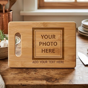 Upload Picture Photo & Add Text – Customize Engraved Cutting Board