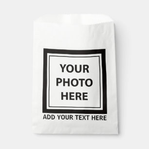 Upload Picture Photo & Add Text – Customize Favor Bag