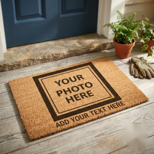 Upload Picture Photo & Add Text – Customize Fiber Doormat