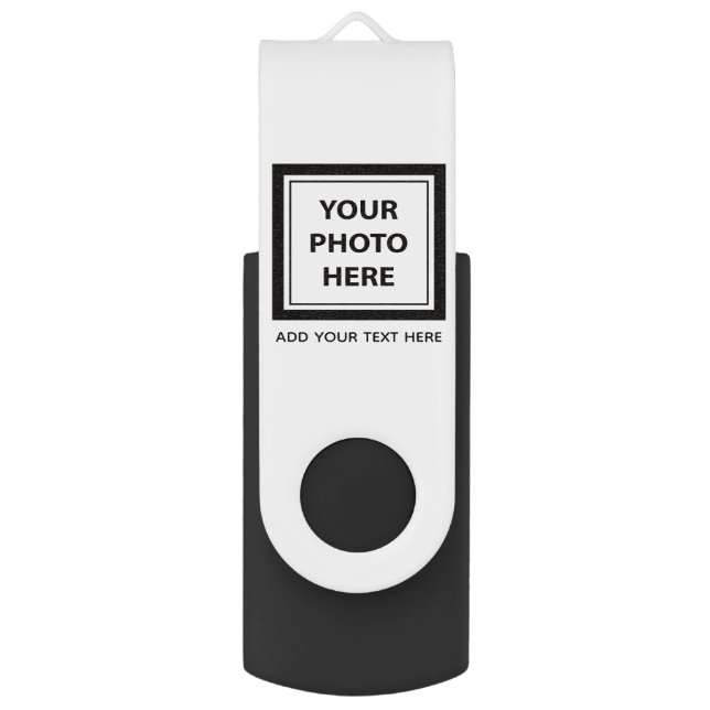 Upload Picture Photo & Add Text – Customize Flash Drive (Front Vertical)