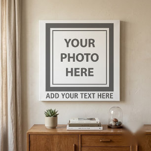 Upload Picture Photo & Add Text – Customize Gallery Wrap