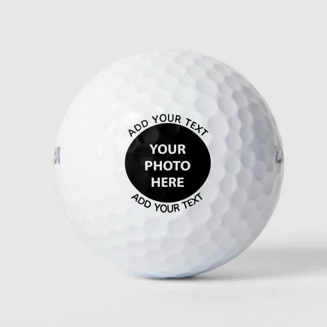Upload Picture Photo & Add Text – Customize Golf Balls (Front)