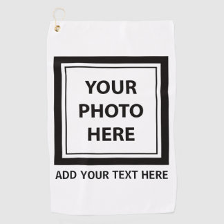Upload Picture Photo & Add Text – Customize Golf Towel