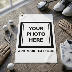 Upload Picture Photo & Add Text – Customize Golf Towel