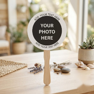 Upload Picture Photo & Add Text – Customize Hand Fan