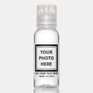 Upload Picture Photo & Add Text – Customize Hand Sanitizer
