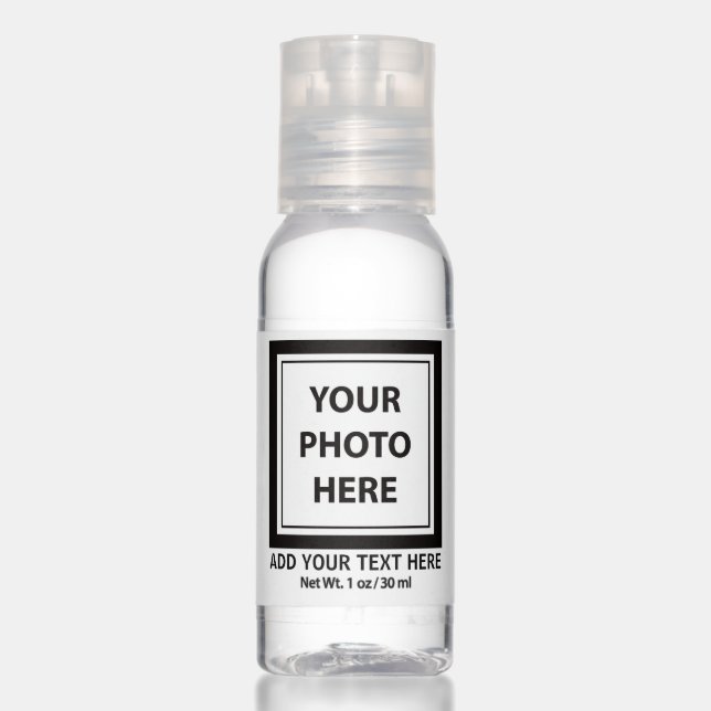 Upload Picture Photo & Add Text – Customize Hand Sanitizer (Front)
