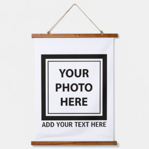 Upload Picture Photo & Add Text – Customize Hanging Tapestry