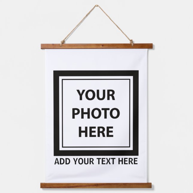 Upload Picture Photo & Add Text – Customize Hanging Tapestry (Front)