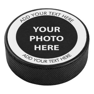 Upload Picture Photo & Add Text – Customize Hockey Puck