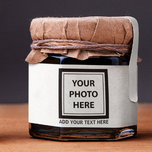 Upload Picture Photo & Add Text – Customize Honey Jar Favors