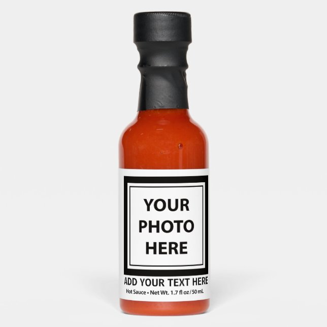 Upload Picture Photo & Add Text – Customize Hot Sauces (Front)