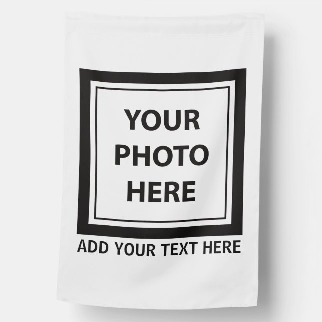 Upload Picture Photo & Add Text – Customize House Flag (Front)