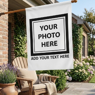 Upload Picture Photo & Add Text – Customize House Flag